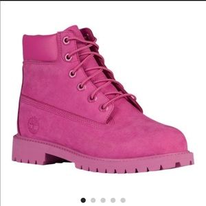 Pink Timberland boots big kid size 6